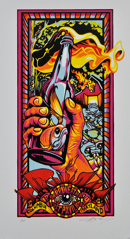 AJ Masthay "Merriweather Molotov Cocktail" - Framed