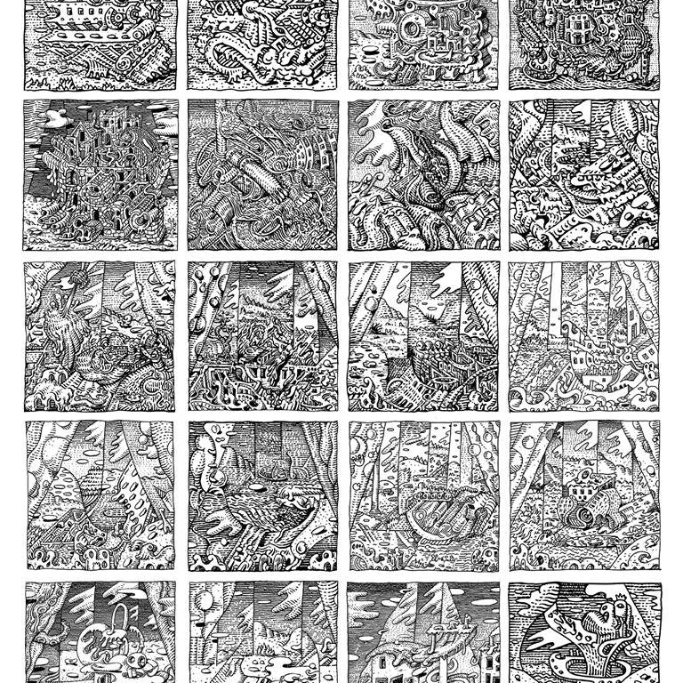 David Welker "Sentient Factory" Line Art