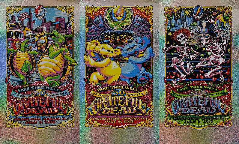 AJ Masthay "Grateful Dead - Fare Thee Well Triptych" Lottery Entry
