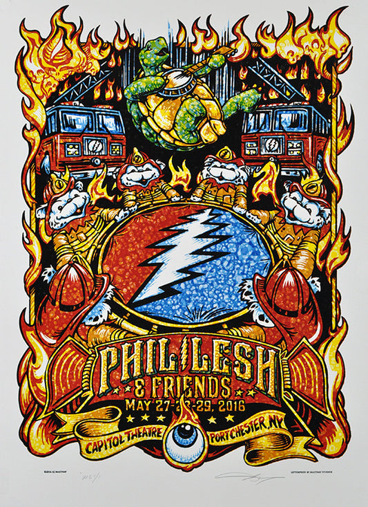 AJ Masthay "Help on the Way - Phil Lesh & Friends" Watercolor