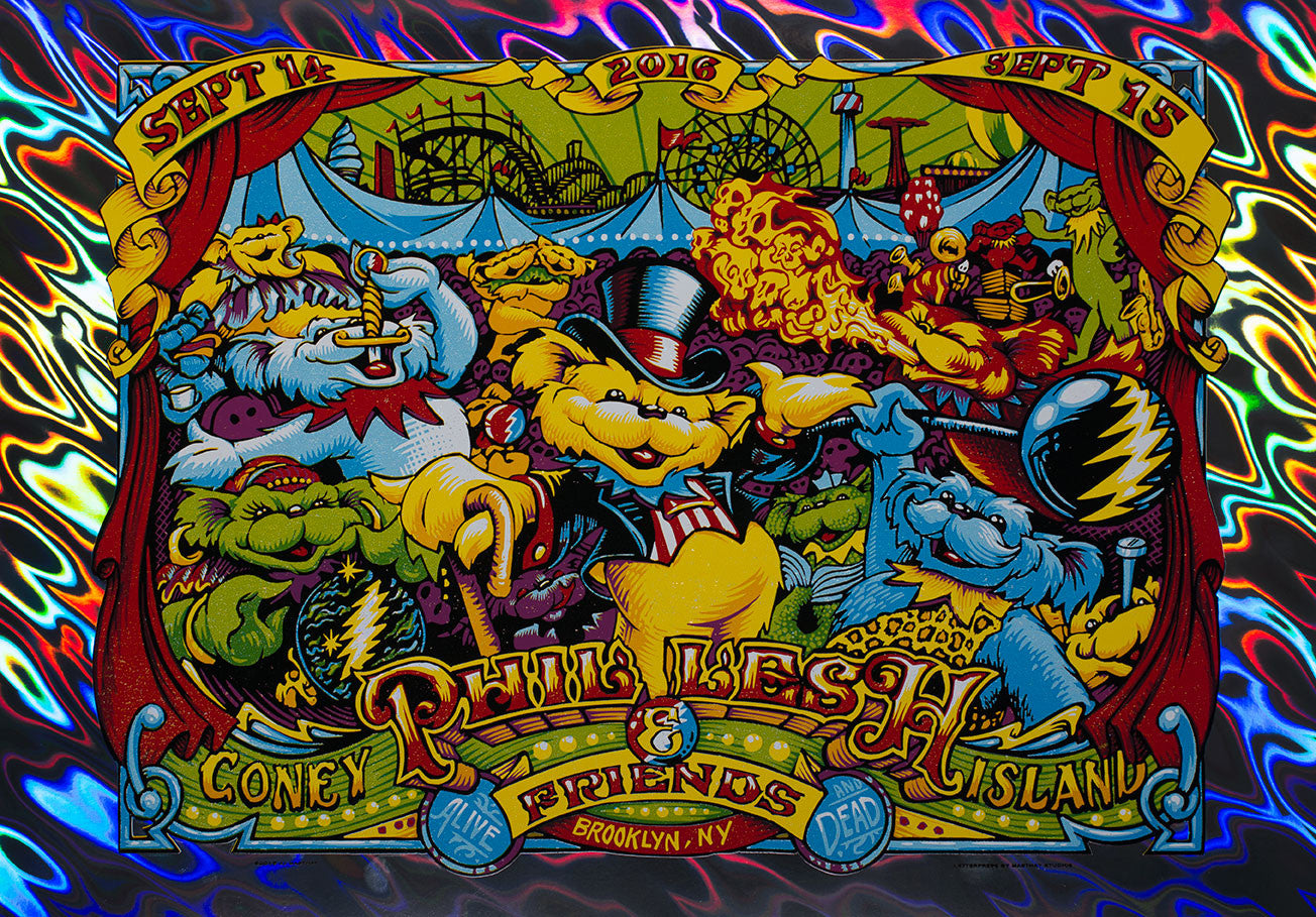 AJ Masthay "Phil & Friends - Coney Island" Lava Foil