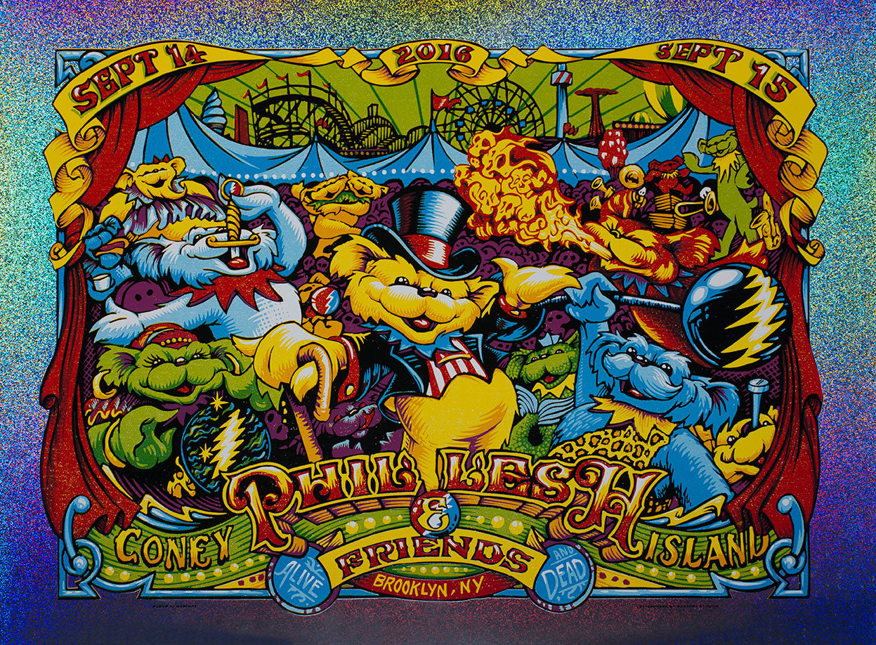 AJ Masthay "Phil & Friends - Coney Island" Sparkle Foil