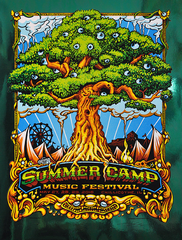 AJ Masthay "Summer Camp Music Festival" Green Foil