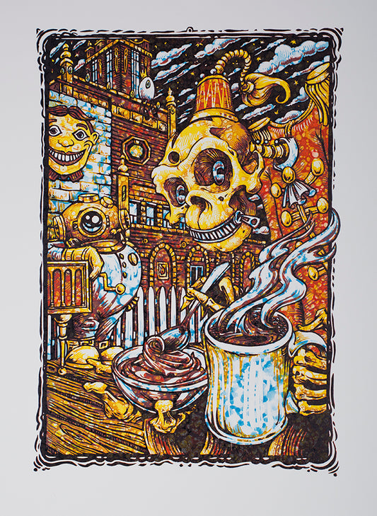 AJ Masthay "Coffee Break" Watercolor