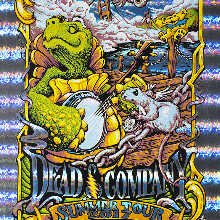 AJ Masthay "Dead & Co. - Wharf Rat" VIP - Stained Glass Holographic Foil