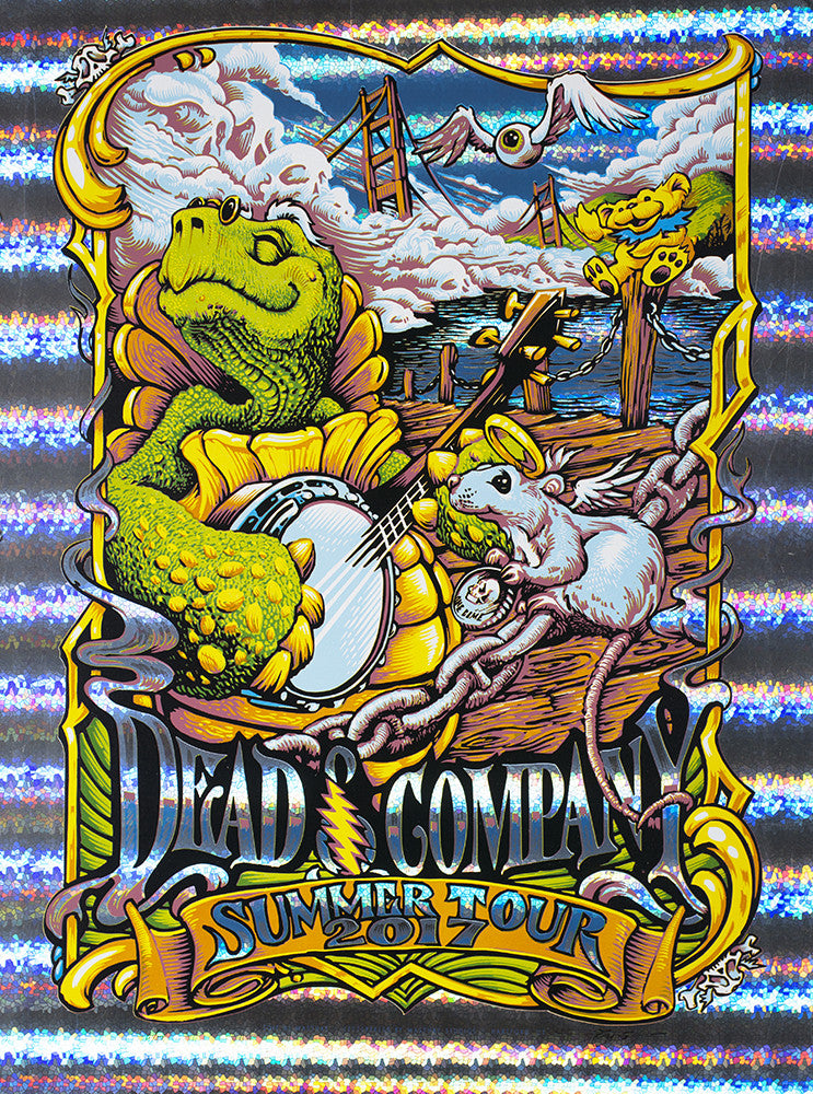 AJ Masthay "Dead & Co. - Wharf Rat" VIP - Stained Glass Holographic Foil