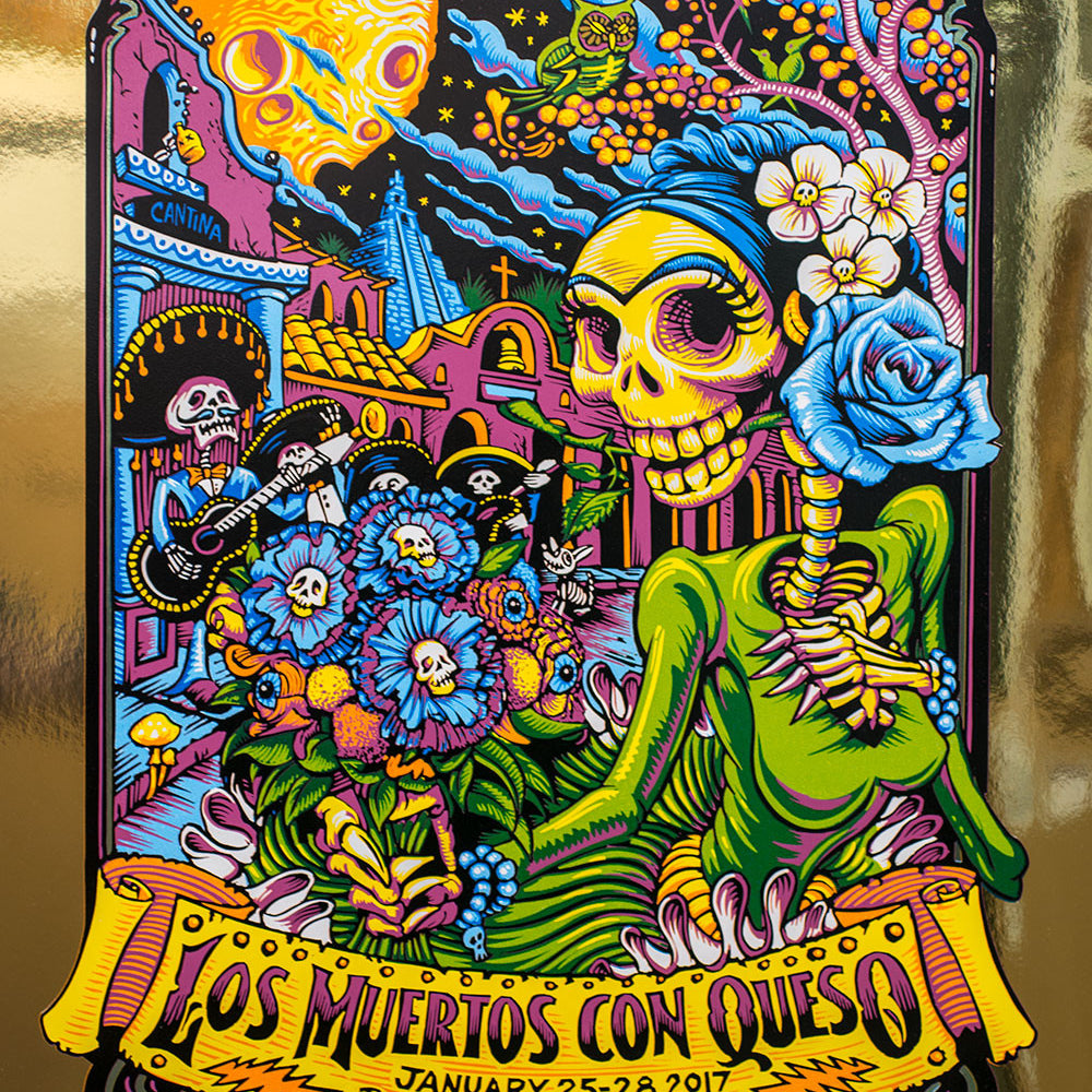 AJ Masthay "Los Muertos con Queso" Gold Mirror Foil