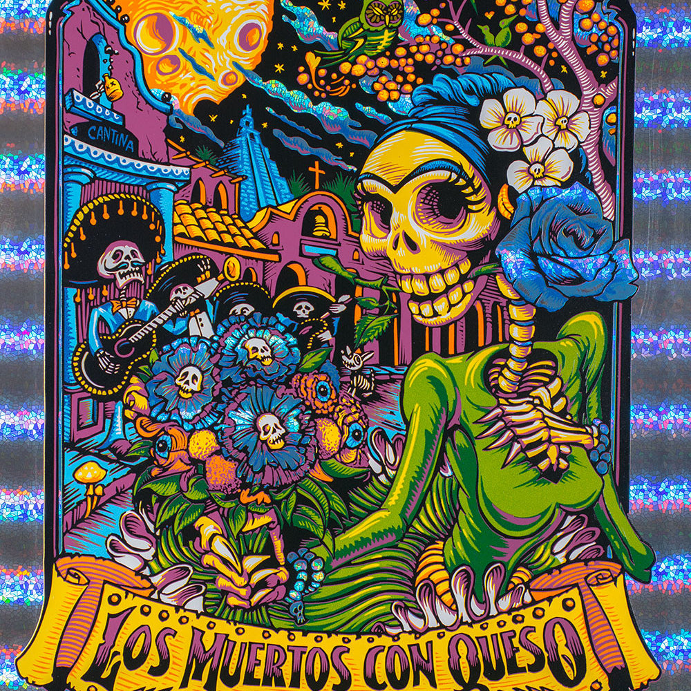 AJ Masthay "Los Muertos con Queso" Stained Glass Foil