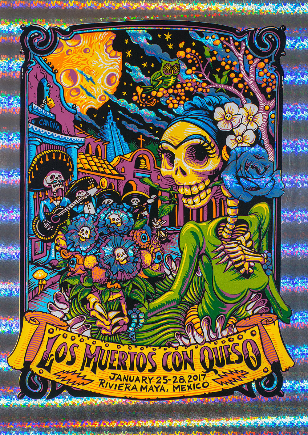 AJ Masthay "Los Muertos con Queso" Stained Glass Foil