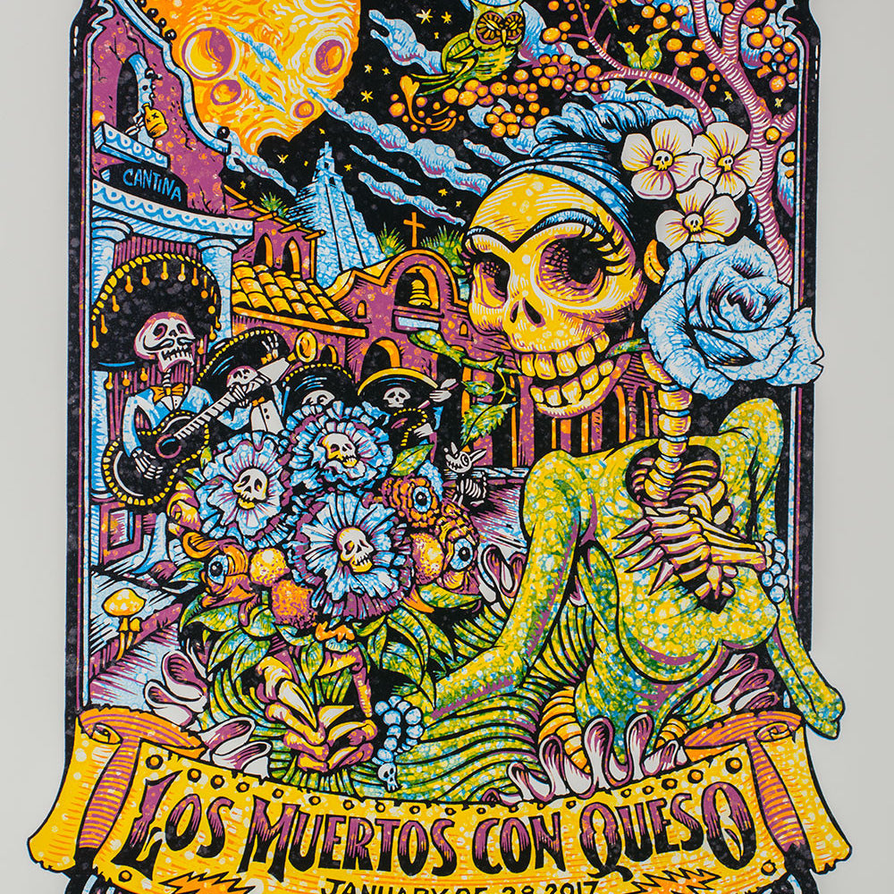 AJ Masthay "Los Muertos con Queso" Watercolor