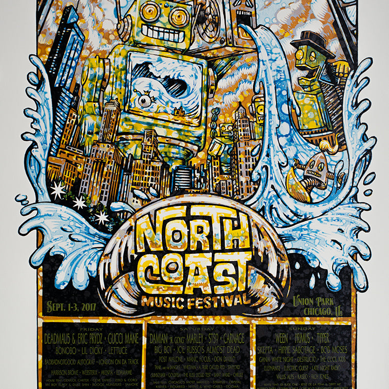 AJ Masthay "North Coast Festival" Watercolor