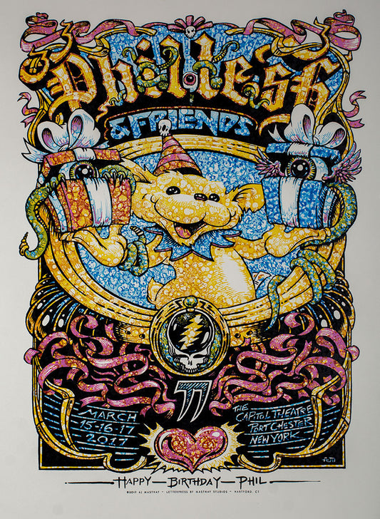 AJ Masthay "Phil Lesh 77th Birthday Run" Watercolor