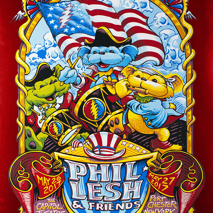AJ Masthay "Phil Lesh Memorial Day" Red Mirror Foil