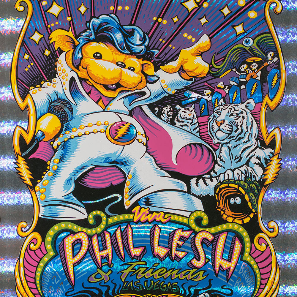 AJ Masthay "Phil Lesh - Las Vegas" Stained Glass Foil