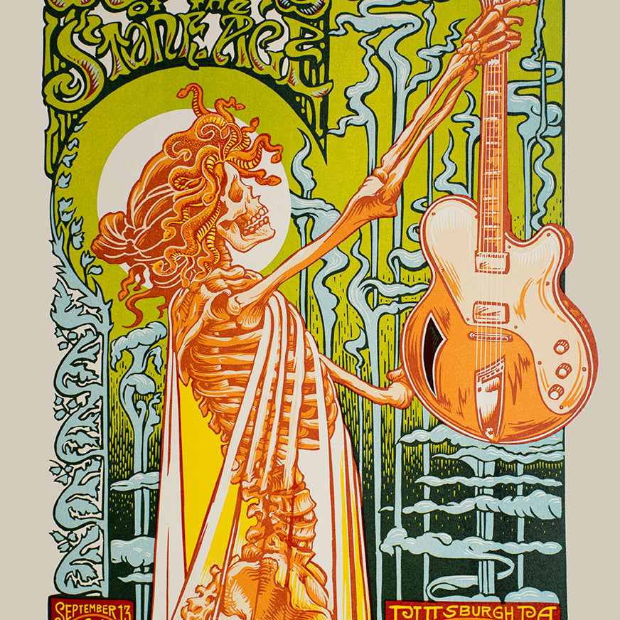 AJ Masthay "Queens of the Stone Age - Pittsburgh" Lettra Ecru
