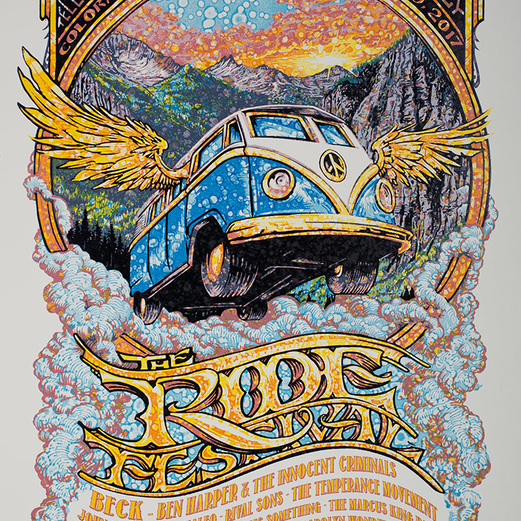 AJ Masthay "The Ride Festival (Beck)" Watercolor