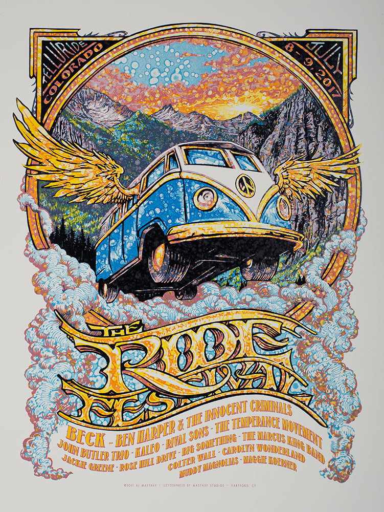 AJ Masthay "The Ride Festival (Beck)" Watercolor