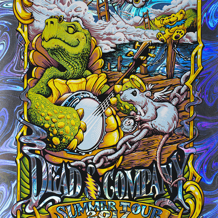 AJ Masthay "Dead & Co. - Wharf Rat" VIP - Oil Slick Holographic Foil