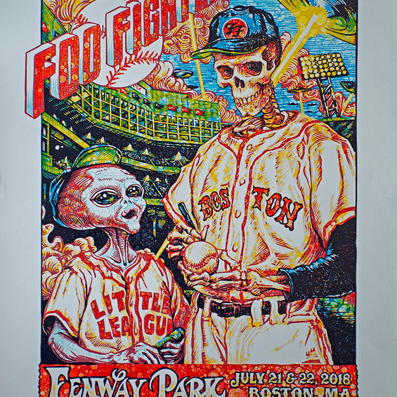 AJ Masthay "Foo Fighters - Fenway" Watercolor
