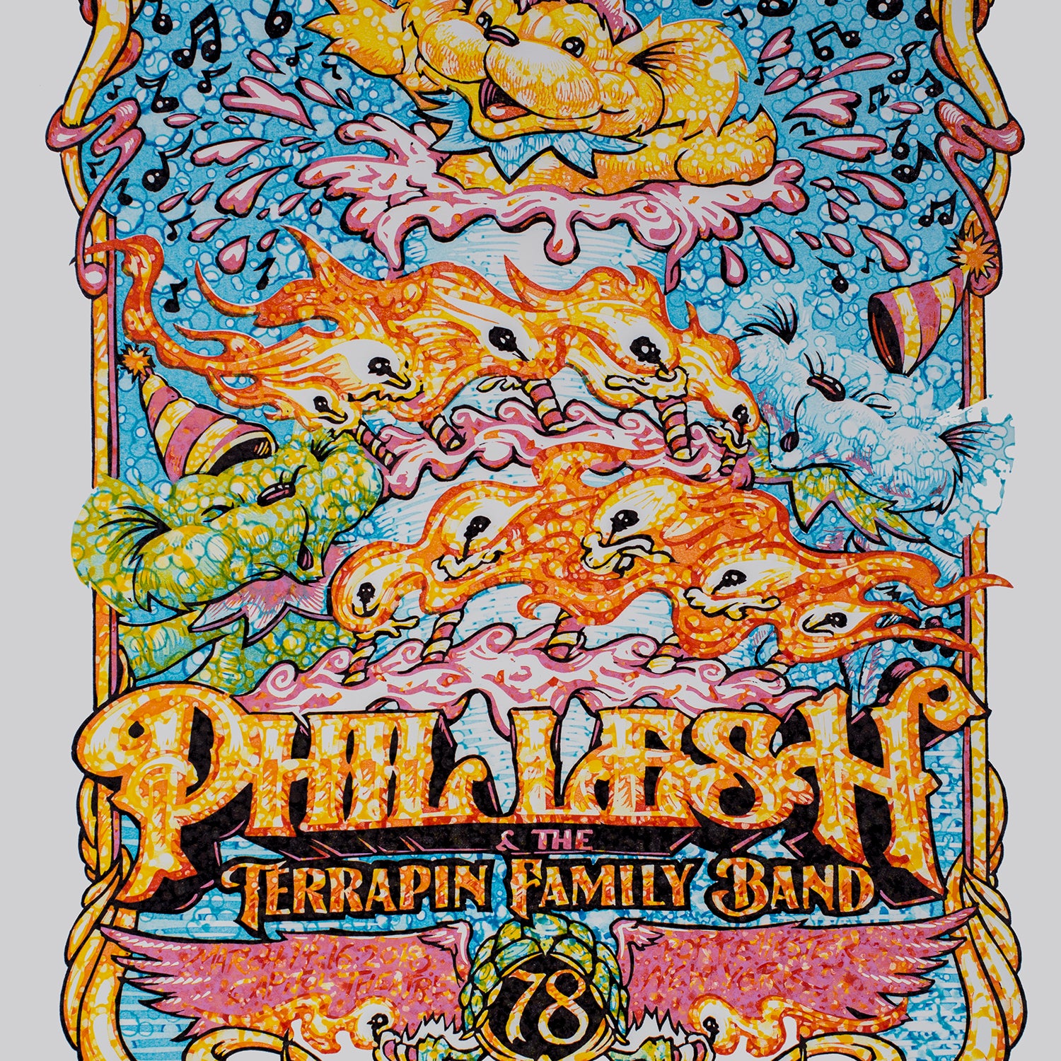 AJ Masthay "Phil Lesh 78th Birthday" Watercolor