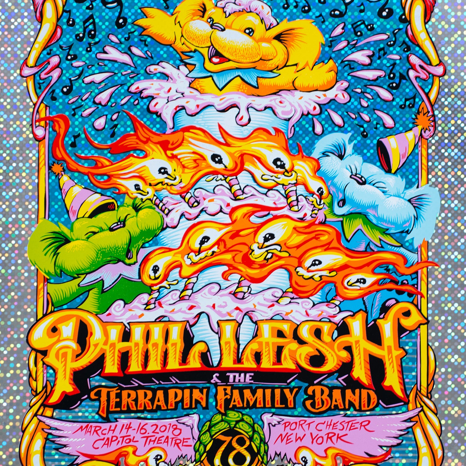 AJ Masthay "Phil Lesh 78th Birthday" Big Dots Foil