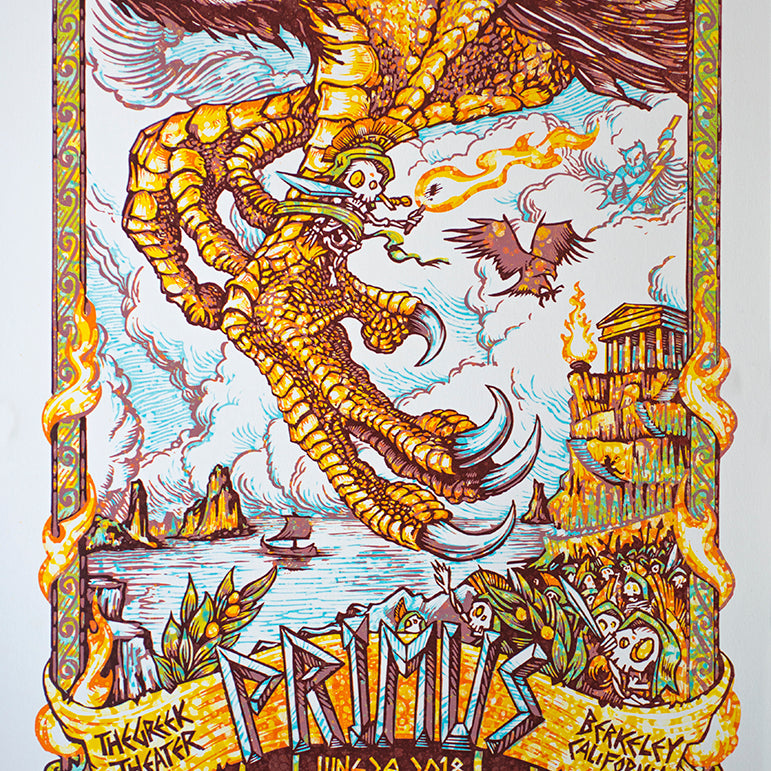 AJ Masthay "Primus - The Greek Theater" Watercolor