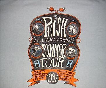 Jim Pollock "Phish Summer '97 Appliance Shirt w/ Household Items *Misprint Fall 96*" - B