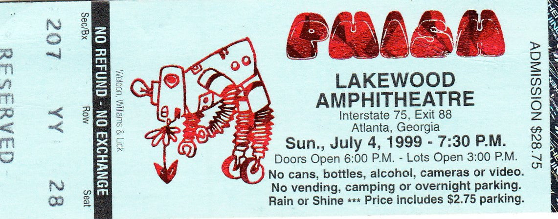Phish Robots from 1999 Mail Order Tickets on one Proof