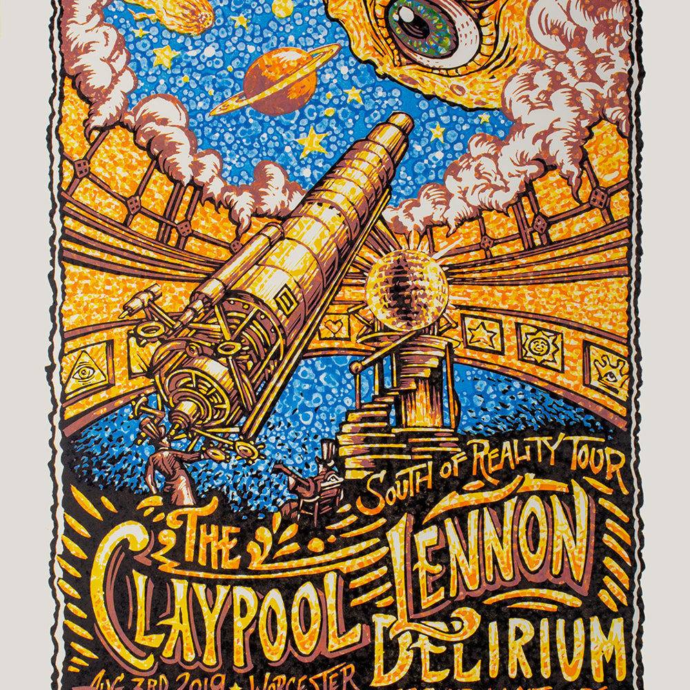 AJ Masthay "Claypool Lennon Delirium - Worcester, MA" Watercolor