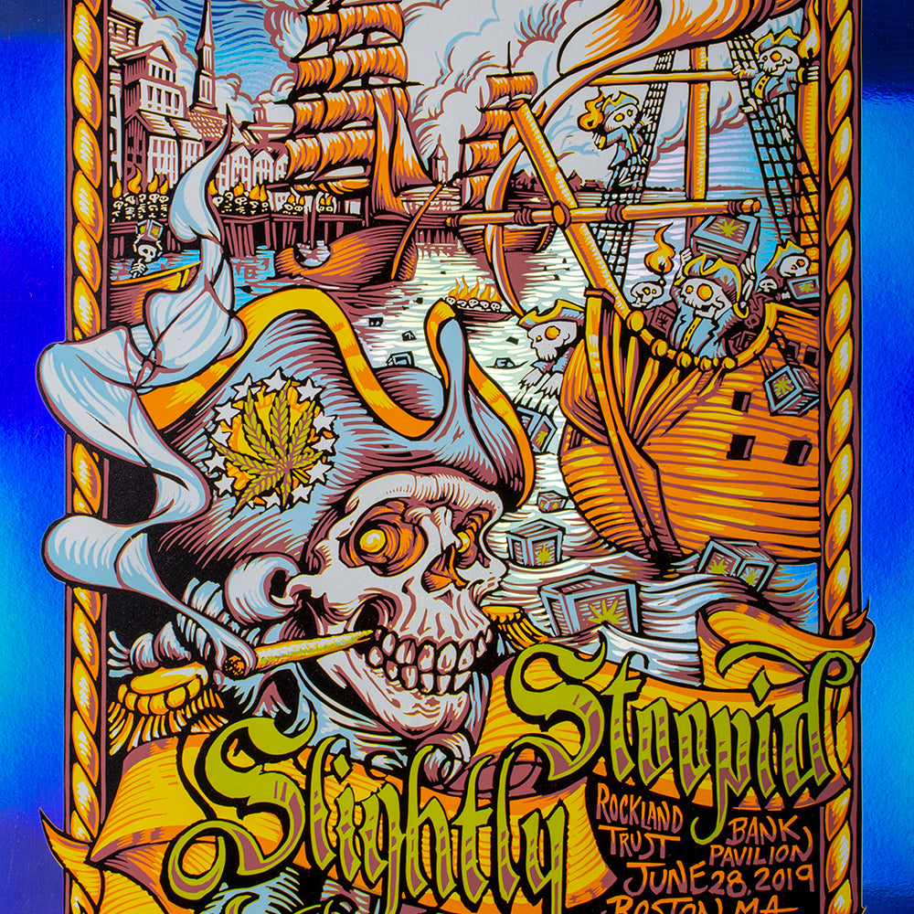 AJ Masthay "Slightly Stoopid - Boston, MA" Rainbow Foil