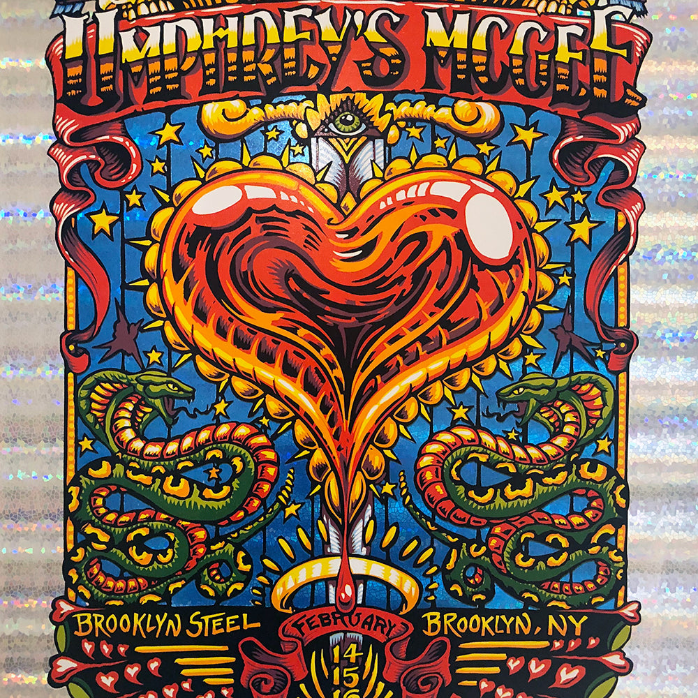 AJ Masthay "Umphrey's McGee - Brooklyn Steel" Stained Glass Foil