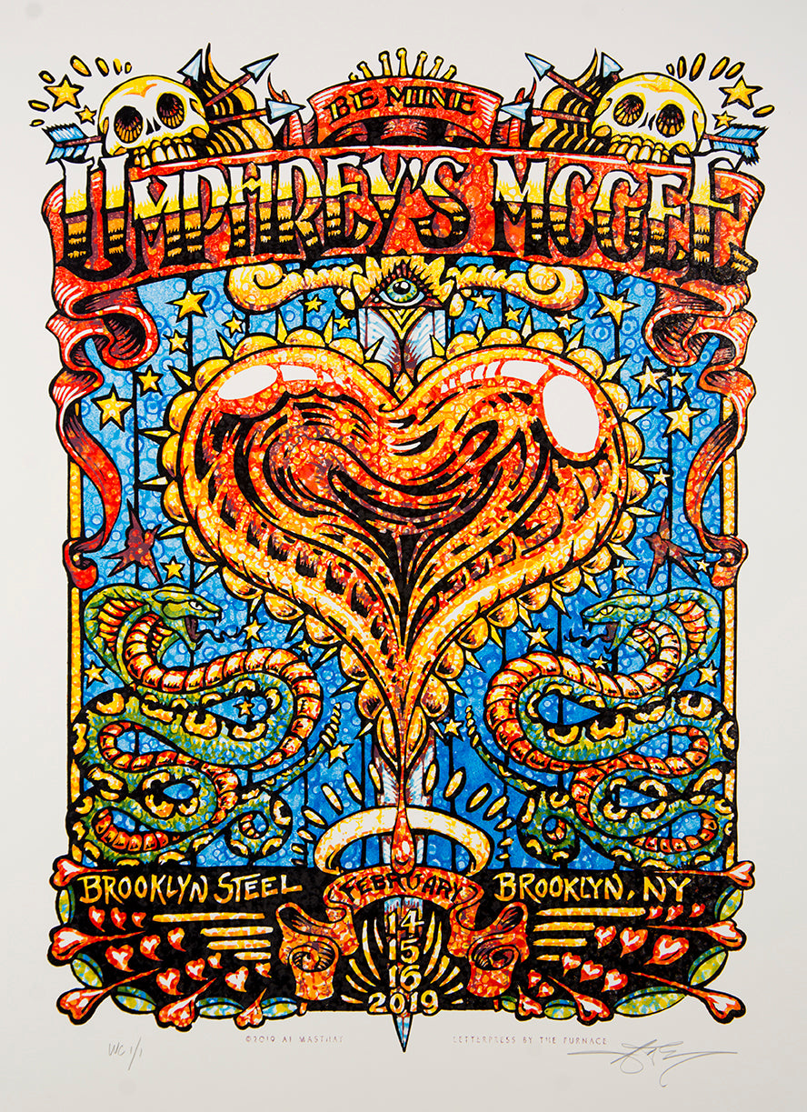 AJ Masthay "Umphrey's McGee - Brooklyn Steel" Watercolor