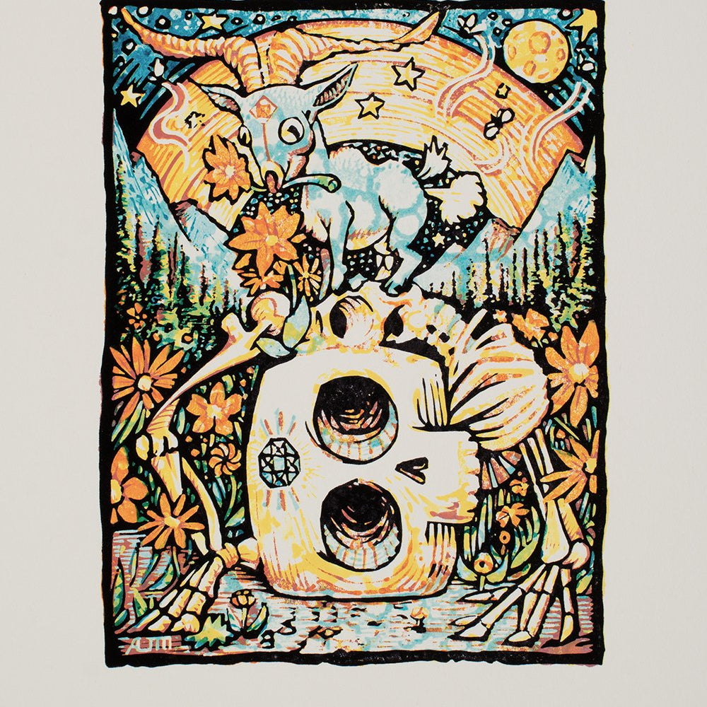 AJ Masthay "Goat Yoga" Watercolor
