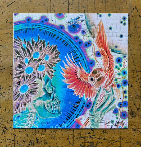 AJ Masthay "Surrender" Blotter Art