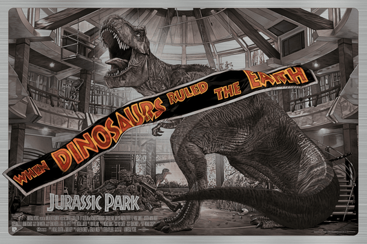 Juan Carlos Ruiz Burgos "Jurassic Park" Aluminum Print (Arriving end of June-Shipping Beg of July)