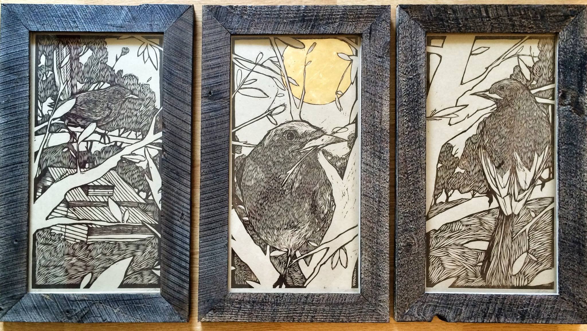 Zach Landrum "trium avium" Triptych