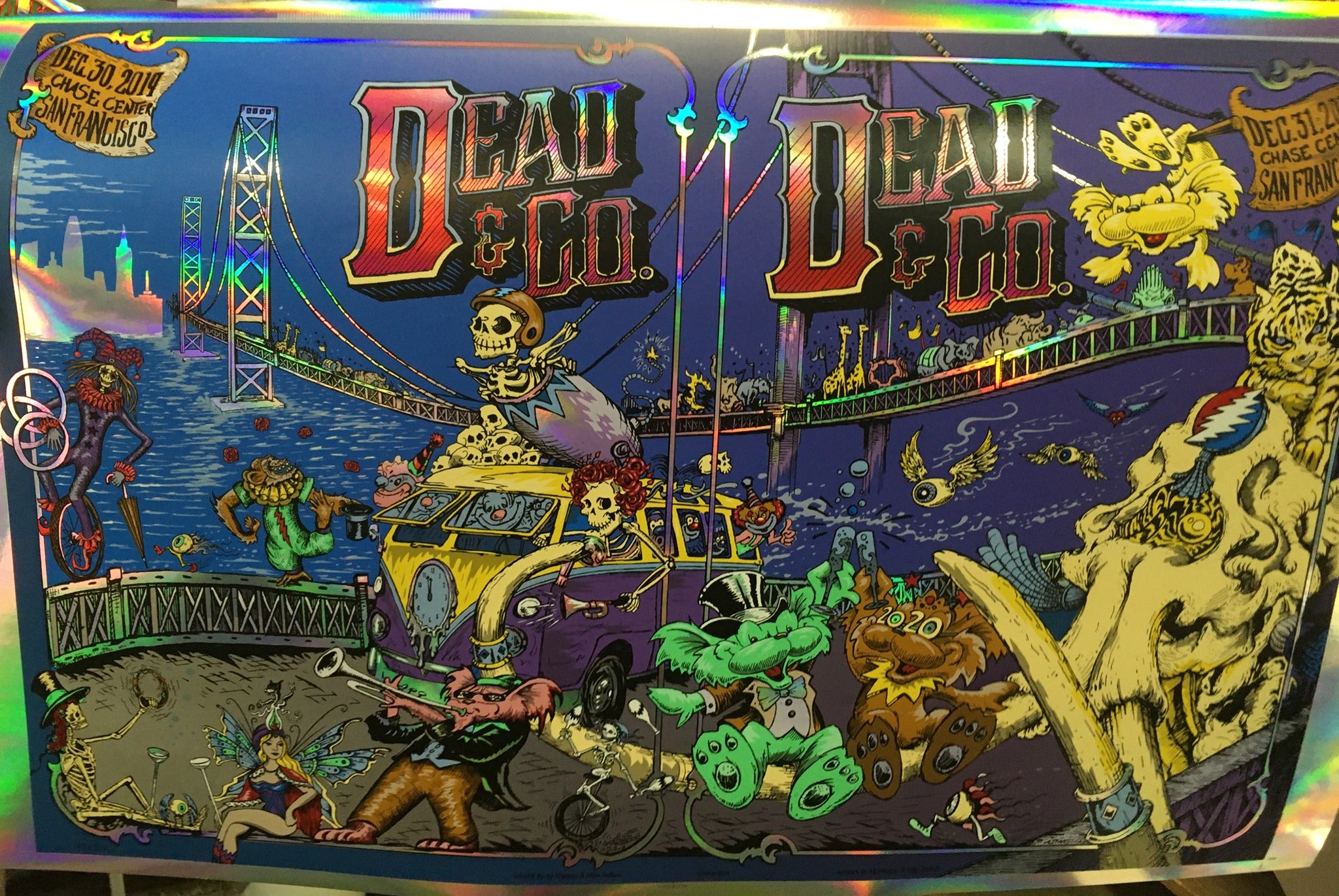 Masthay x Dubois "Dead & Co. NYE Collaboration" UNCUT Rainbow Foil
