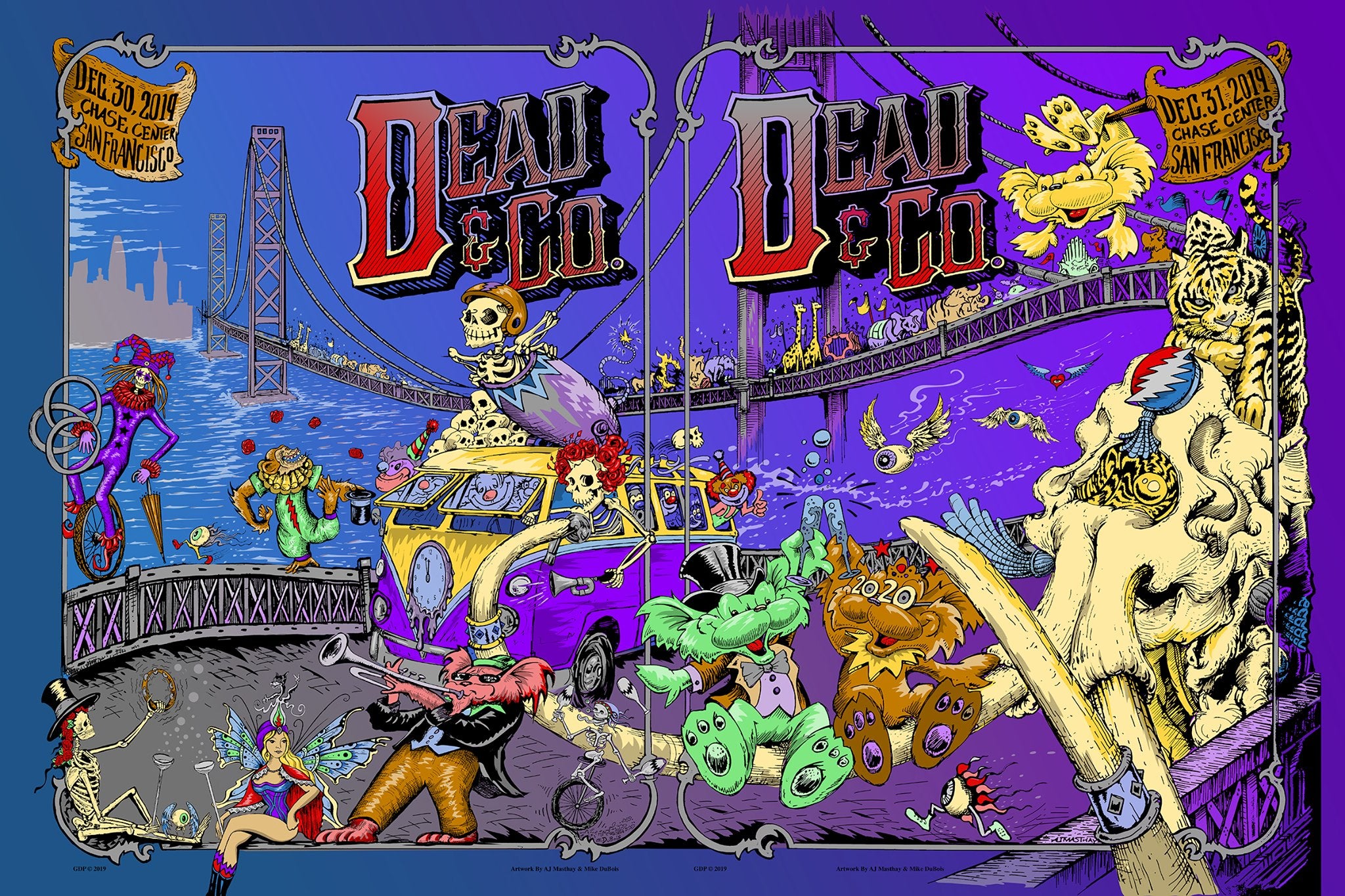 Masthay x Dubois "Dead & Co. NYE Collaboration" UNCUT Rainbow Foil