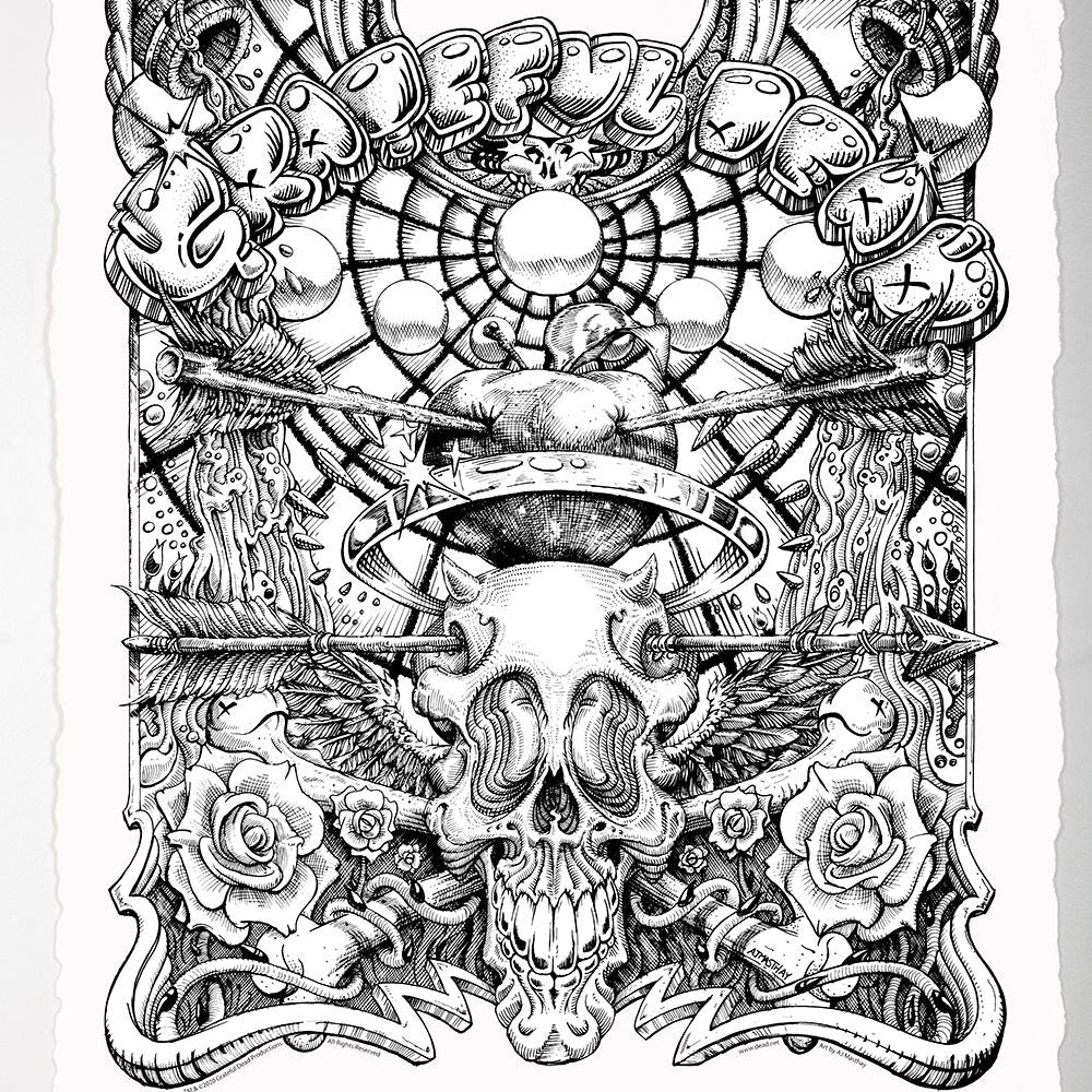AJ Masthay "St. Stephen" Letterpress Line Art Variant