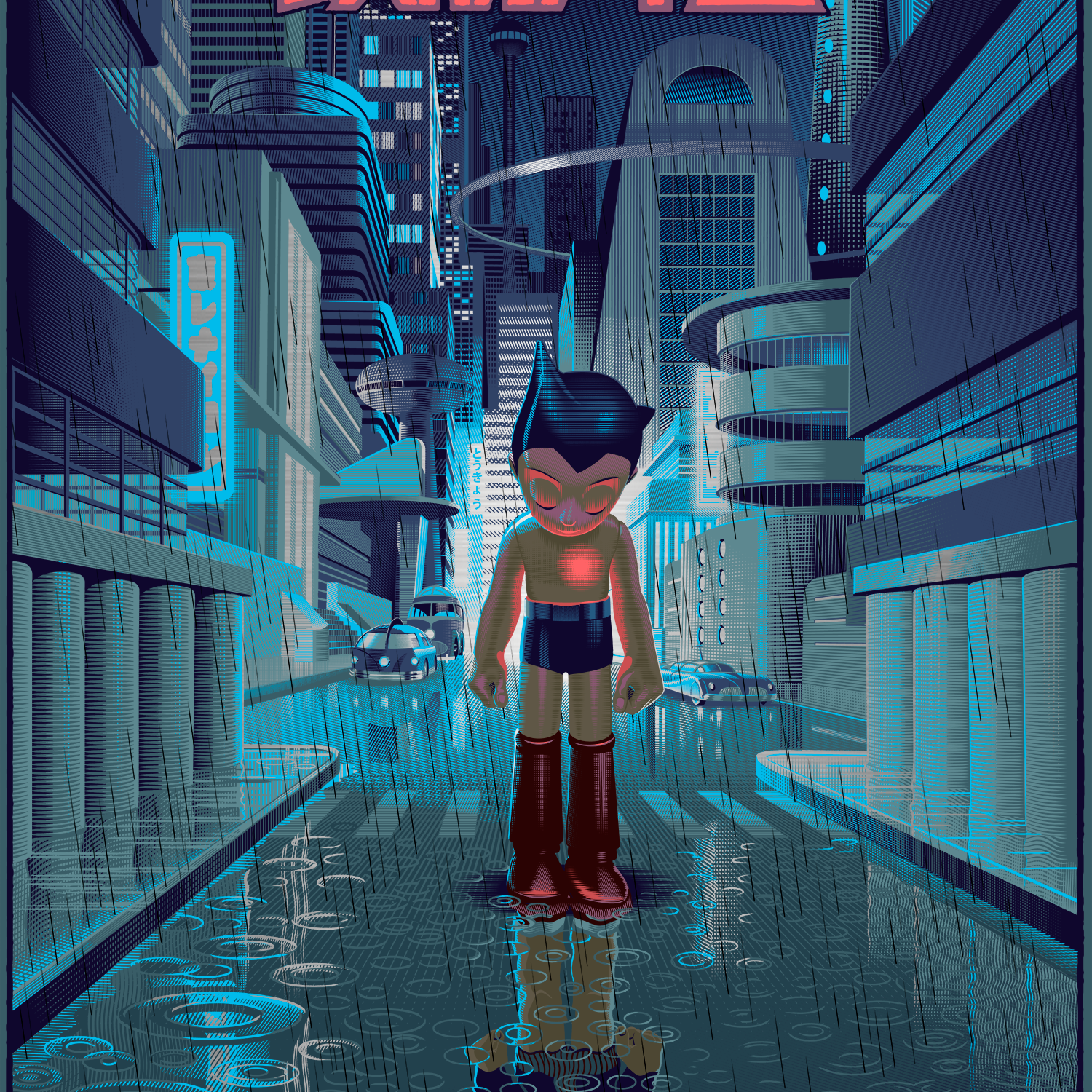 Laurent Durieux "Astro Boy" Aluminum Print