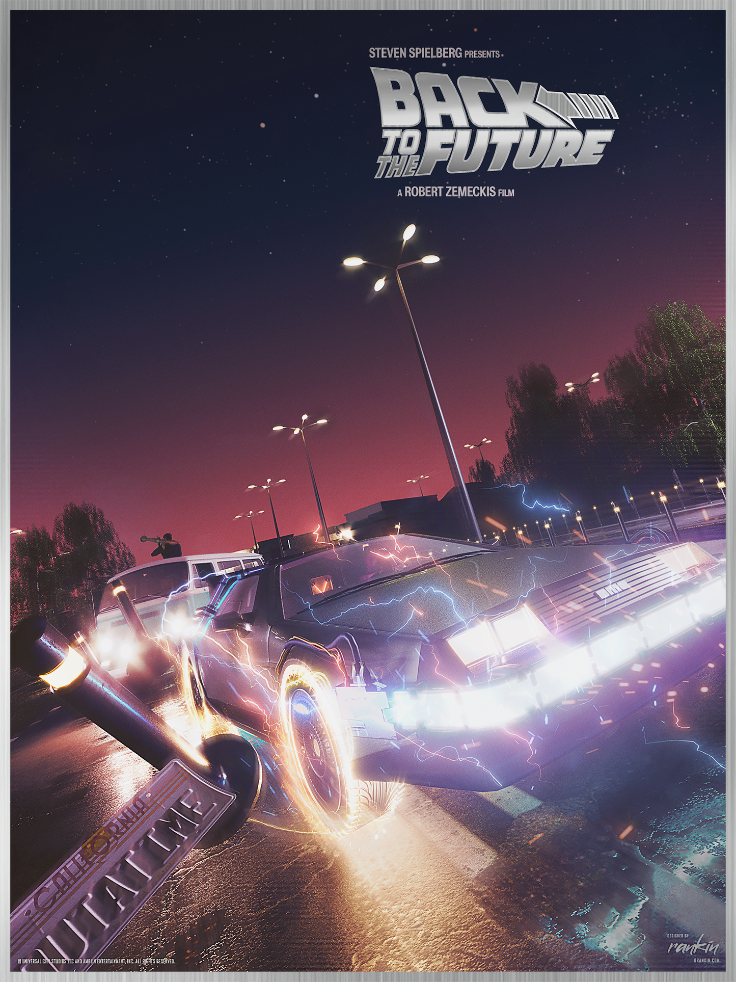 Oliver Rankin "Back to the Future: Trilogy" Aluminum Print SET (Arriving end of June-Shipping Beg of July)