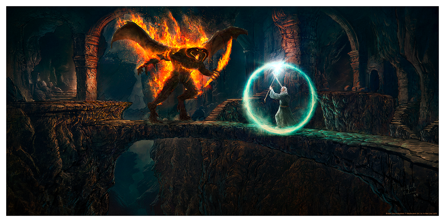Rafael Falconi "Gandalf vs. Balrog" Acrylic Panel Print