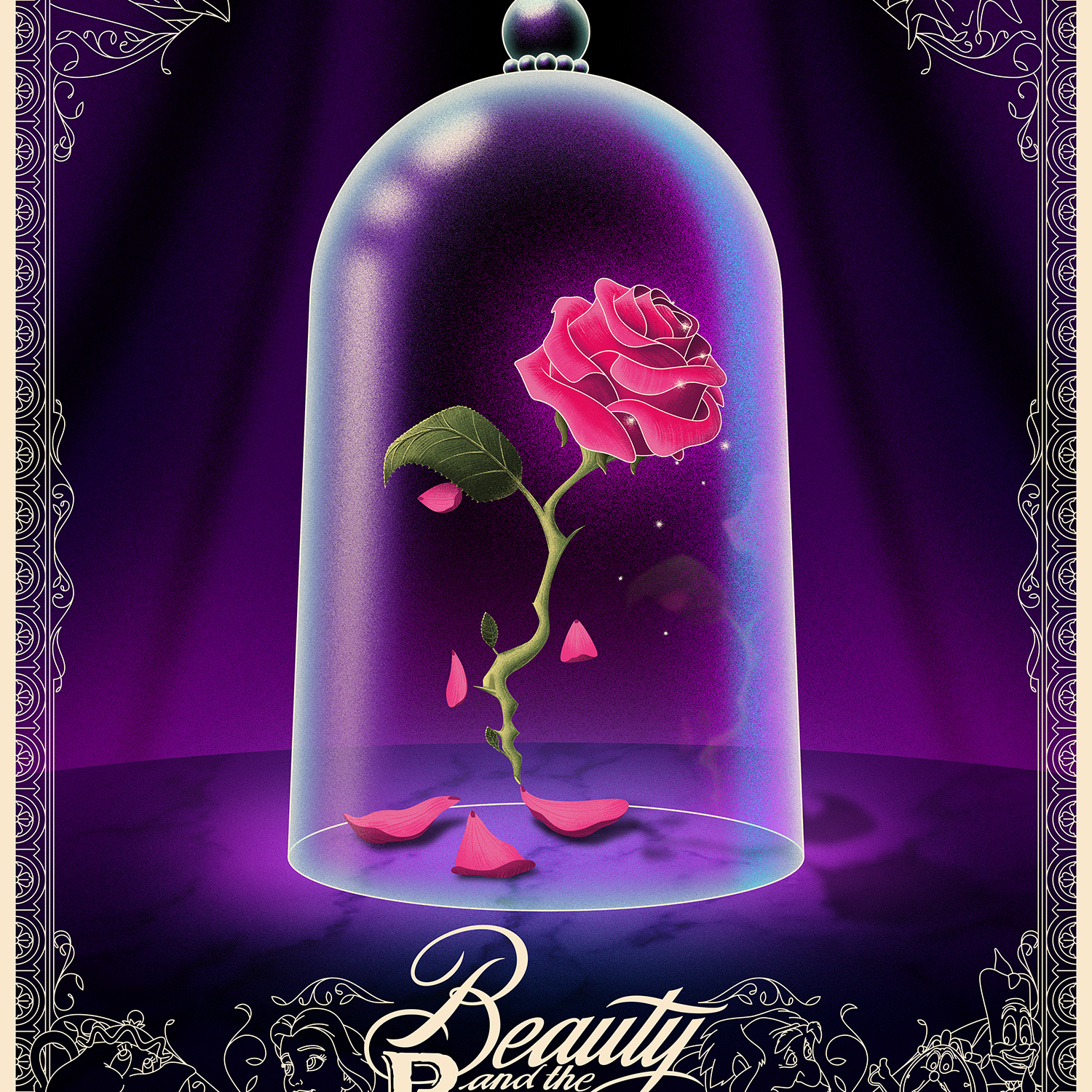 Bruce Yan "Beauty and the Beast" Acrylic Panel Print