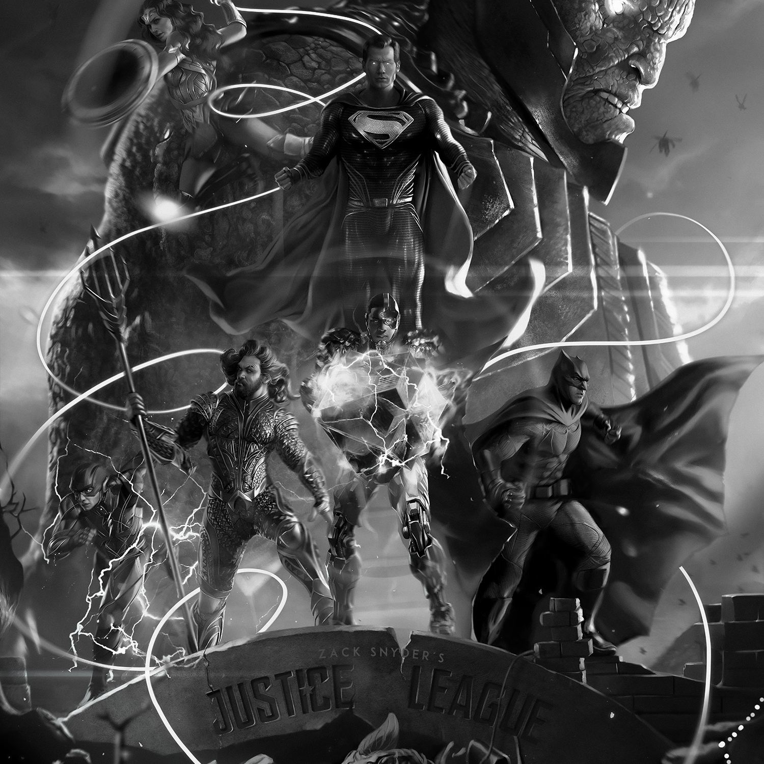 Ann Bembi "Zack Snyder's Justice League" B&W FOIL Variant