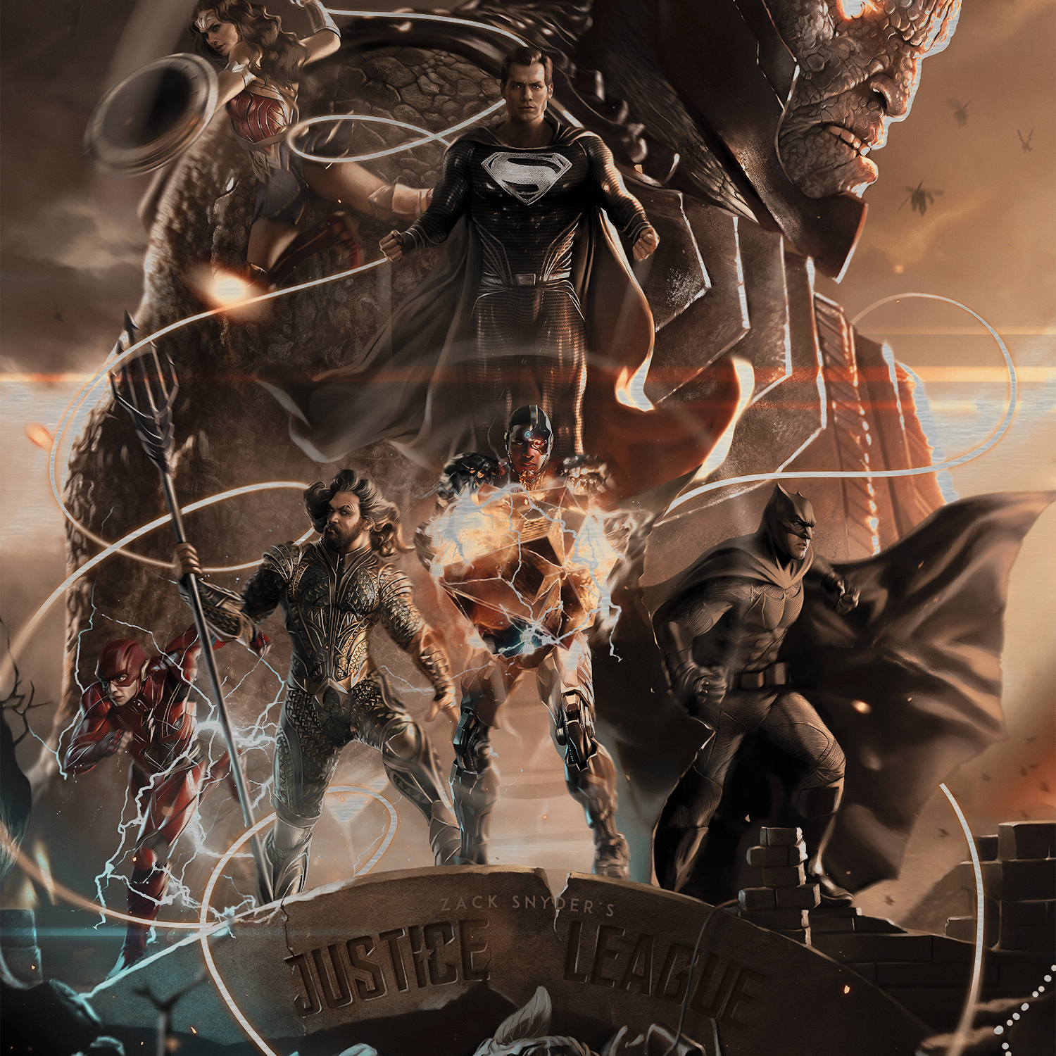 Ann Bembi "Zack Snyder's Justice League" Aluminum Print