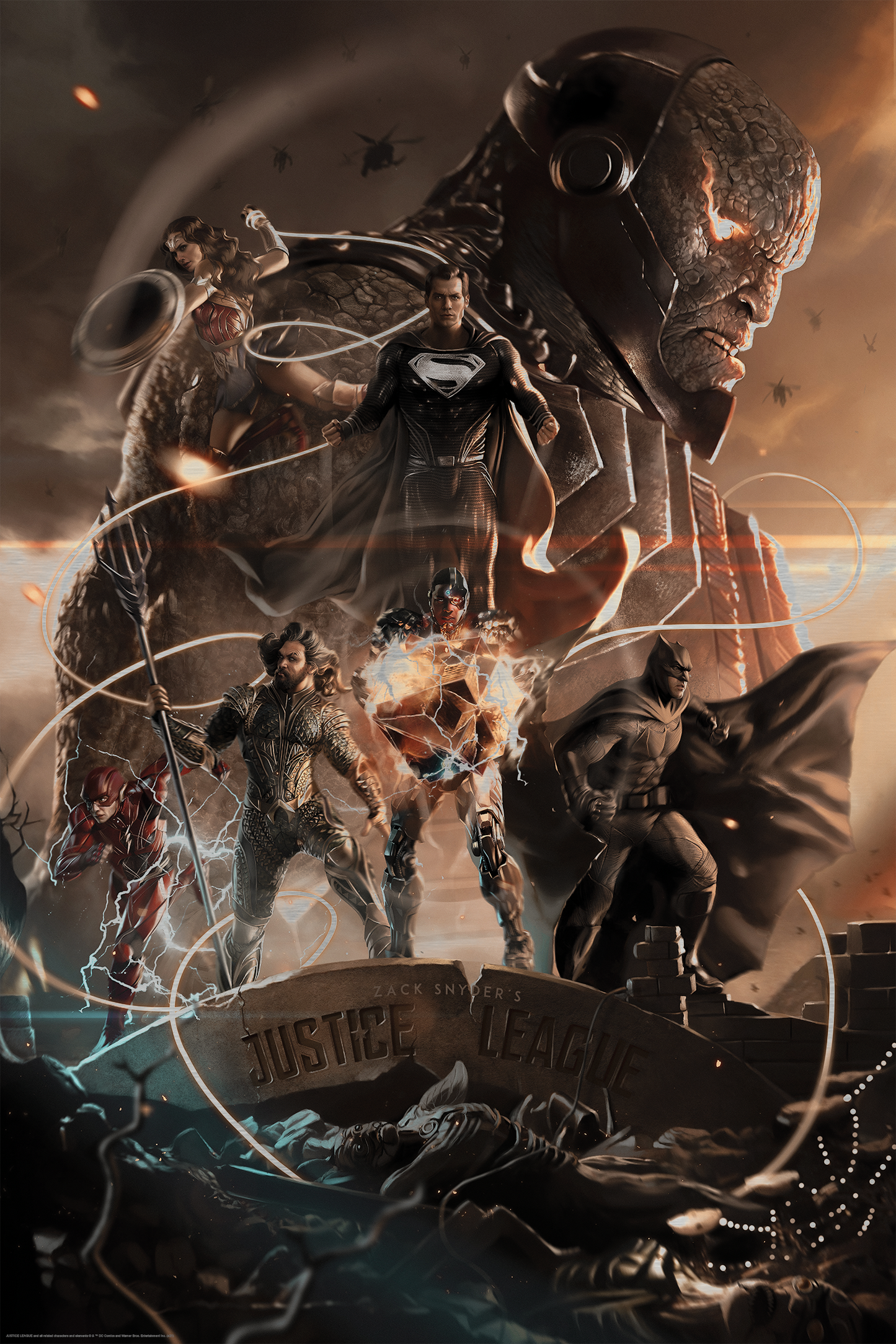Ann Bembi "Zack Snyder's Justice League" Aluminum Print