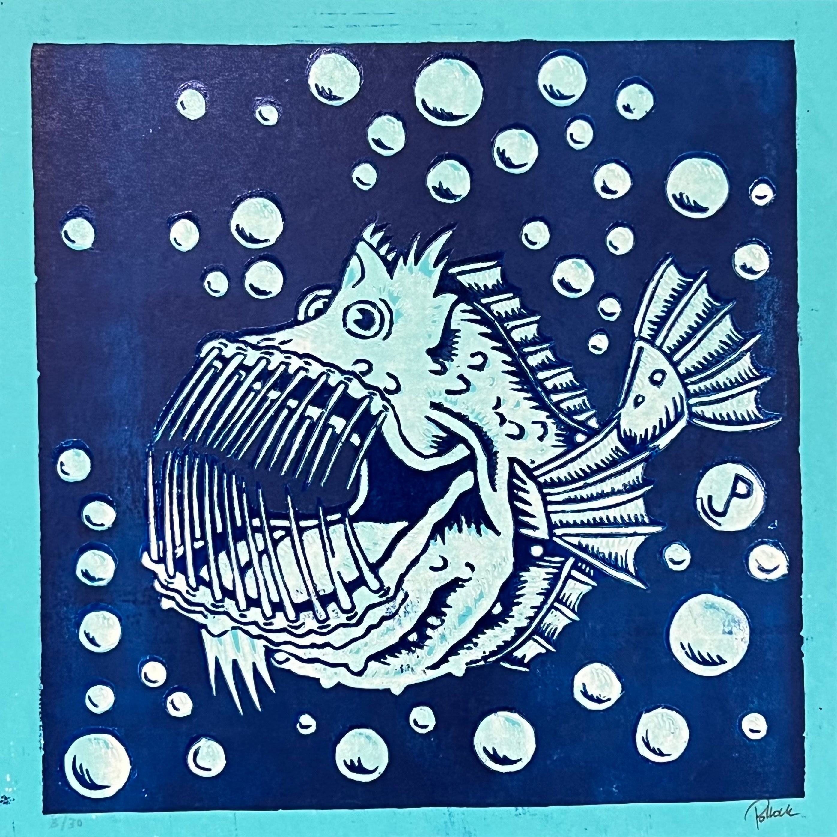 Jim Pollock "Fruit Fish" Blue Raspberry Edition