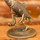 Jim Pollock "Walking Fish" Bronze Plated Antique Pewter Statue