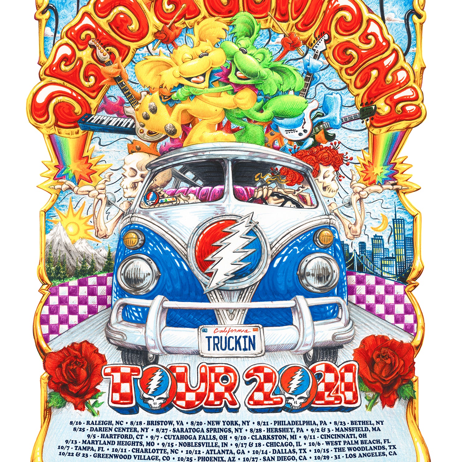 AJ Masthay "Dead & Co. Tour 2021" Blue Bus Edition