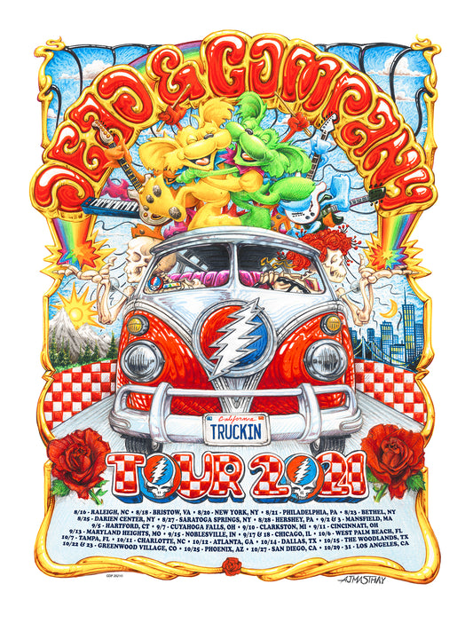 AJ Masthay "Dead & Co. Tour 2021" Red Bus Edition